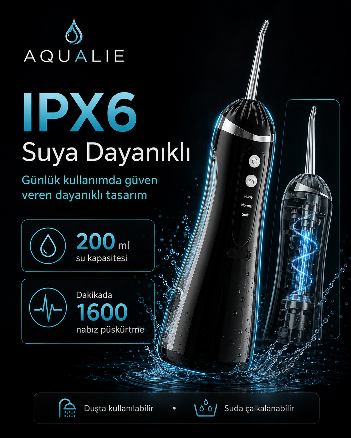 AQUALIE OBSIDIAN Ağız Duşu