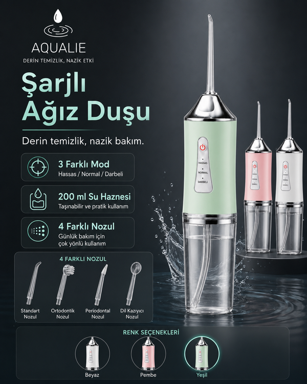 AQUALIE LUMA Şarjlı Ağız Duşu