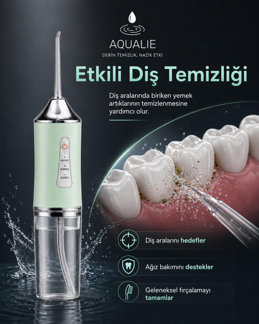 AQUALIE LUMA Şarjlı Ağız Duşu